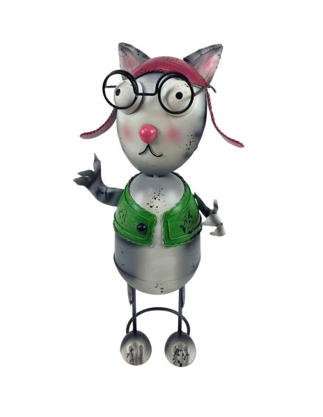 Metall Deko-Figur Katze 42cm